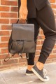 Black Pocket Detailed Backpack