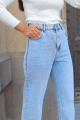 Ice Blue Cutout Jean Trousers