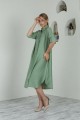 Mint Side Oval Slit Shirt Dress