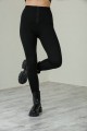 Black Attached Extra High Waist Leggings