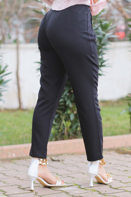 Black Fabric Trousers